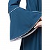 Casual A-line abaya with bell sleeves- Teal Green Casual A-line abaya with bell sleeves- Teal Green